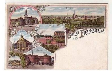 50459 Ak Lithographie Gruss aus Freinsheim um 1900