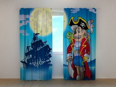 Fotogardine Pirat, Vorhang bedruckt, Fotodruck, Fotovorhang, nach Maß