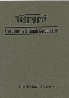 Handbuch für Triumph Kardan 200, Motorrad, Zweirad, Oldtimer, Klassiker