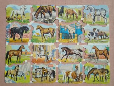 Mamelok England Relief Poesie Plaatjes Glanzbilder mlp 1531 + 1532 Pferde