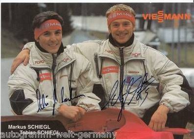 Markus Schiegl & Tobias Schiegl Autogrammkarte 90er Jahre Original Signiert + A14373