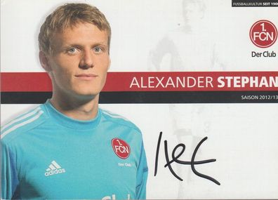 Alexander Stephan Autogramm 1. FCN Saison 2012/2013