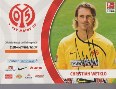 Christian Wetklo Autogramm 1. FSV Mainz 05