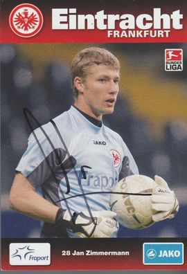 Jan Zimmermann Autogramm Eintracht Frankfurt