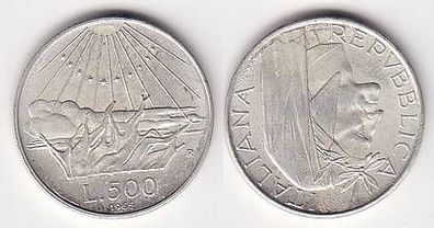 500 Lire Silber Münze Italien 700. Geburtstag von Dante Alighieri 1965
