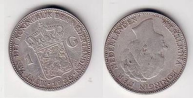 1 Gulden Silber Münze Niederlande 1928