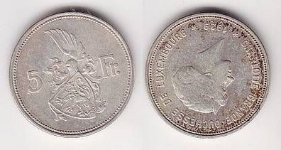 5 Franc Silber Münze Luxemburg 1929