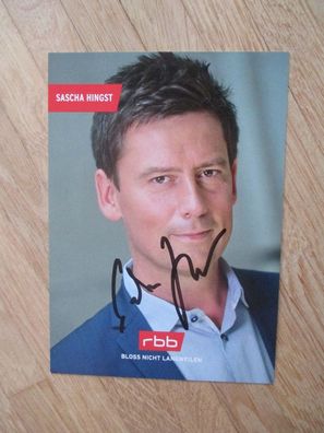 RBB Fernsehmoderator Sascha Hingst - handsigniertes Autogramm!!!