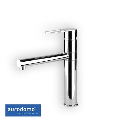 Eurodomo Einhebelmischer Wasserhahn Aqua Style mit Schwenkauslauf Chrom