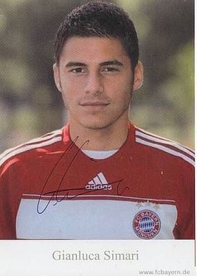Gianluca Simari Bayern München II 2008-09 Autogrammkarte Original Signiert