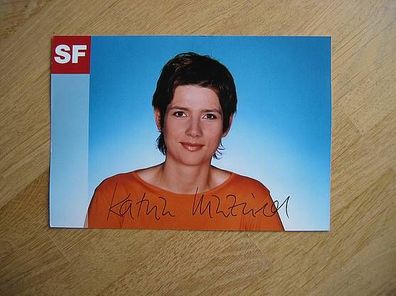 SF Fernsehmoderatorin Kathrin Winzenried - handsigniertes Autogramm!!!