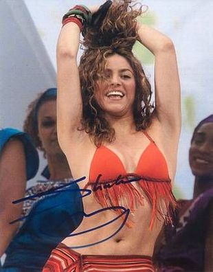SEXY Original Autogramm Shakira auf Großfoto (COA)