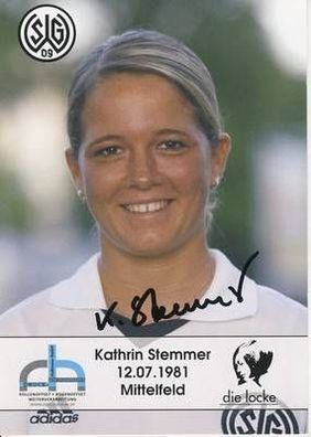 Kathrin Stemmer SG Wattenscheid 09 Autogrammkarte Orig. + A11662