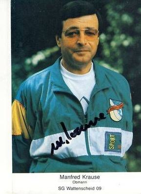 Manfred Krause Wattenscheid 09 1989-90 Autogrammkarte + A8650