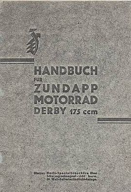 Handbuch für Zündapp Derby 175 ccm, CDB 175, Motorrad, Kraftrad, Zweirad, Oldtimer