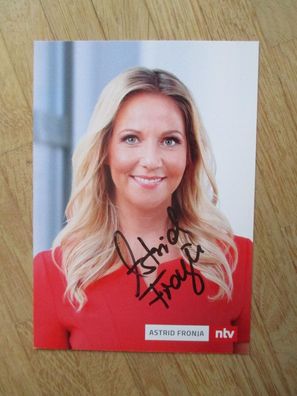 n-tv Fernsehmoderatorin Astrid Fronja - handsigniertes Autogramm!!!