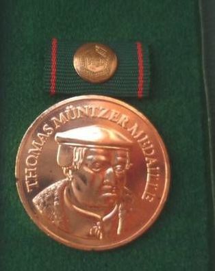 DDR Thomas Müntzer Medaille Bronze im grünem Originaletui