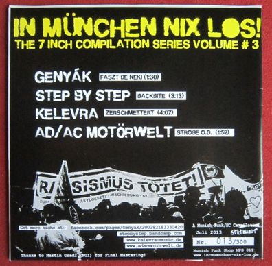 In München nix los! The 7 Inch Compilation Series Volume # 3 Vinyl EP Sampler farbig