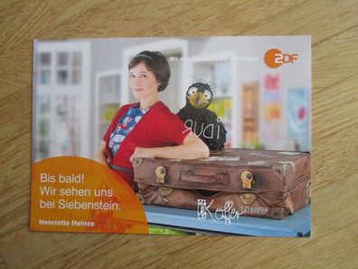 ZDF Siebenstein Schauspielerin Henriette Heinze - Autogrammkarte!!!
