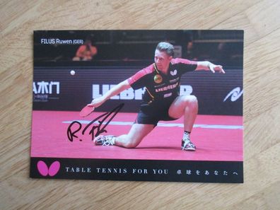 Tischtennis Star Ruwen Filus - handsigniertes Autogramm!!!