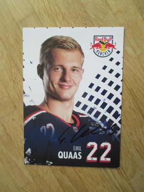 Eishockey Bundesliga EHC Red Bull München Emil Quaas - handsign. Autogramm!!!