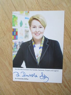 Bundesministerin SPD Dr. Franziska Giffey - handsigniertes Autogramm!!!