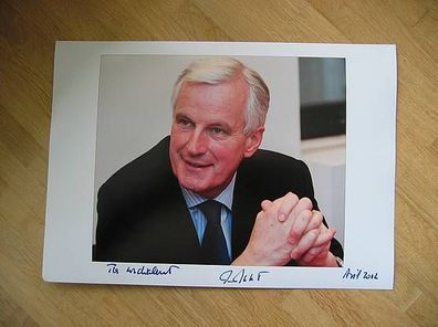 EU Kommissar Michel Barnier - handsigniertes Autogramm!!!
