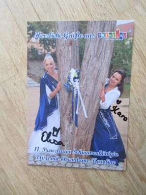 11. Prenzlauer Schwanenkönigin Elisa & Ehrendame Karoline - handsignierte Autogramme!