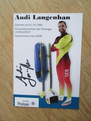 Rennrodler Andi Langenhan - handsigniertes Autogramm!!!