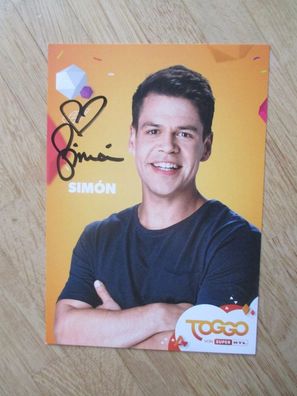 Toggo Super RTL Fernsehmoderator Simon - handsigniertes Autogramm!!!