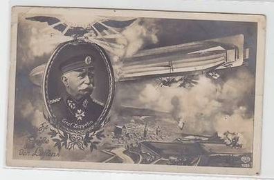 50894 Ak Graf Zeppelin Deutsche Grüße aus den Lüften 1917