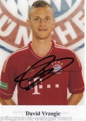 David Vrzogic Bayern München II 2011-12 Autogrammkarte Original Signiert