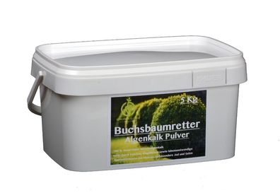 Algenkalk Pulver 5 kg Eimer / Buchsbaumretter / Das Original / mit Anleitung