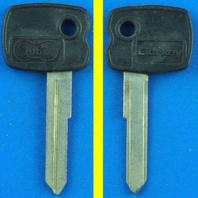 Schlüsselrohling Börkey 1062 Kunststoffkopf für verschiedene Huf / Holden, Opel +