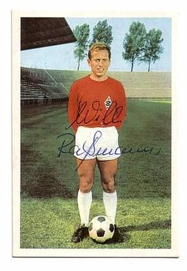 Heinz-Willy Rassmanns Bor. M´Gladbach Bergmann Sammelbild 1966-67 Original Signiert