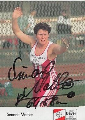 Simone Mathes Deutsche Meisterin 1993 Autogrammkarte Original Signiert + A 19380