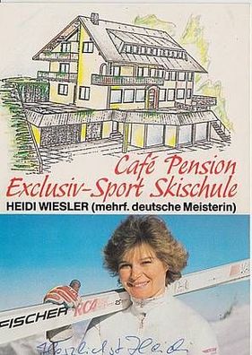 Heidi Wiesler Autogrammkarte 80er Jahre Original Signiert + A 19499