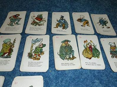 altes Kartenspiel / Quartettspiel ---Kinderlieder