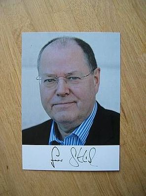 Bundesminister & Ministerpräsident Peer Steinbrück - handsigniertes Autogramm!!!