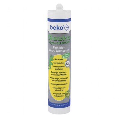 Beko Gecko Hybrid POP flexibler Komponenten Klebstoff Dichtstoff weiß 310 ml