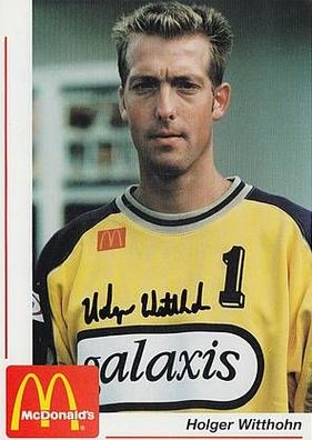 Holger Witthohn VFL Bad Schwartau 1996-97 Autogrammkarte + A19748