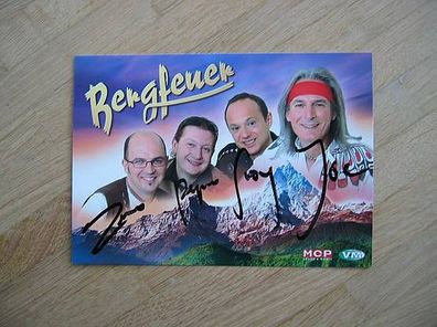 Volksmusikstars Bergfeuer - handsignierte Autogramme!!!