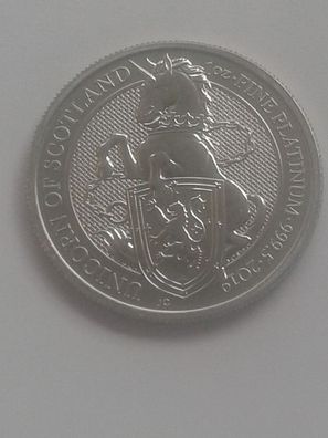 100 Pfund 2019 Grossbritannien Queens beasts Einhorn Unicorn 1 Unze 31,1g 9995 Platin