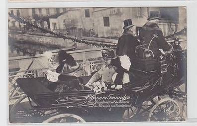 51112 Ak Einzug in Gmunden des Brautpaar und der Kaiserin 1913