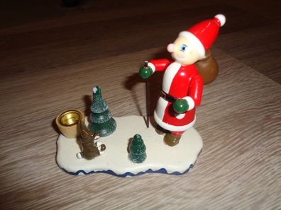 Kerzenhalter / Leuchter -Weihnachtsmann Holz