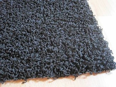 Hochflorteppich Shaggy Teppich schwarz black waschbar bis 30 °