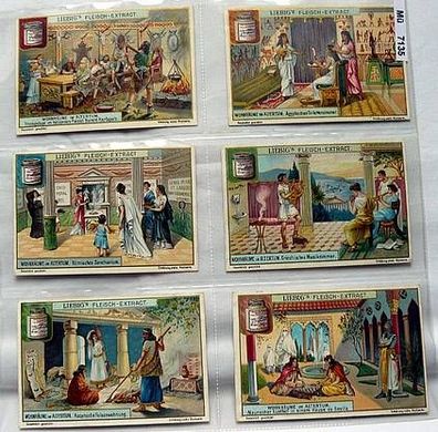 Liebigbilder Serie 721 Wohnräume im Altertum, komplett 1907 (4/7135)
