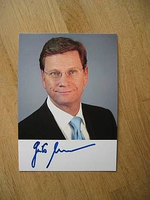 Bundesminister FDP Dr. Guido Westerwelle - handsigniertes Autogramm!!!