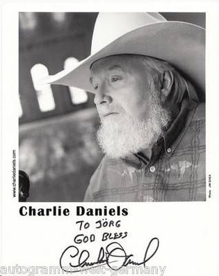 Charlie Daniels TOP Gross AK Original Signiert + G 3674