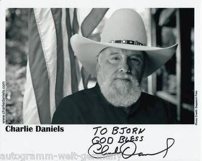 Charlie Daniels TOP Gross Foto Original Signiert + G 3678